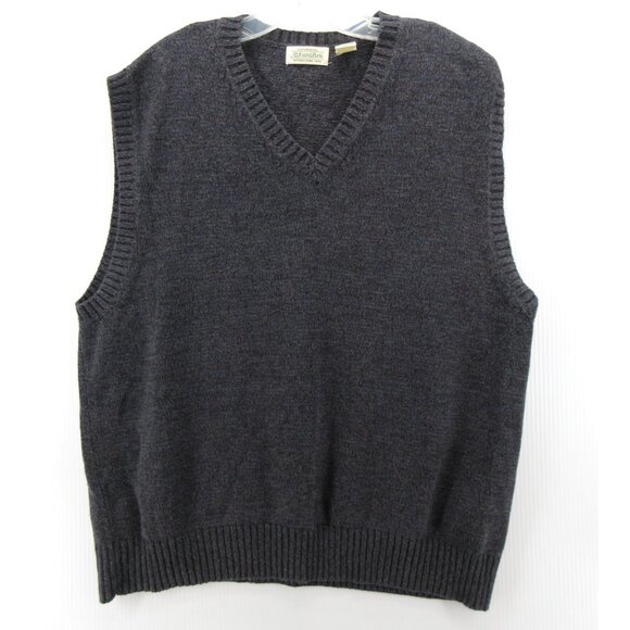 VINTAGE St Johns Bay Sweater Large Vest Pullover Preppy Casual 90s - Picture 1 of 8